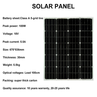 Solarmontagesystem 100-W-Solarpanel