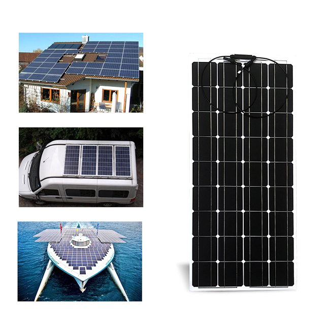 Halbflexibles Einkristall-300-W-Solarpanel, Photovoltaik-Panel, Ladepanel