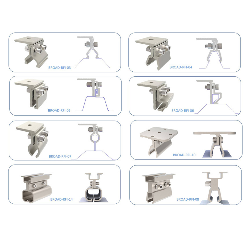 Aluminium-Metall-Solardach-Montagestehfalz-Dachklemme