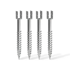 Verzinkte Metallhalterung, Stahl-Erdschraubenpfosten, Pfahlrohr, Bodenschraubenschraube